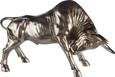 Produktbild von Casablanca by Gilde Dekofigur Skulptur Stier silberfarben H. 27 cm,89156