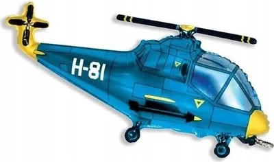 Produktbild von 24" FX-Folienballon - "Helikopter" (Blau)