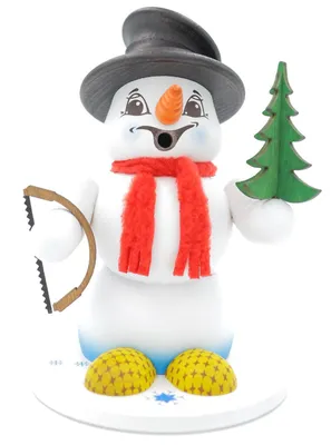 Produktbild von Kuhnert Erzgebirge - Schneemann Räuchermann,-figur,-männchen 19cm - Baummauser