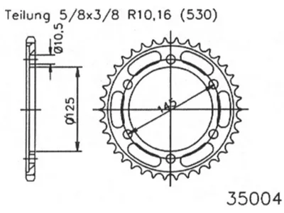 Obrázek produktu pro Esjot řetězové kolo 530 46T ocel černá