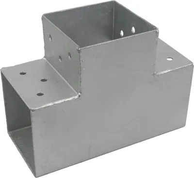 Produktbild von GeZu Impex® Pfostenecke für 3 Balken T-Model 90 x 90 mm Pfostenverbinder T-Form
