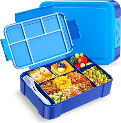 Image de WayEee Boîte à goûter pour enfants avec compartiments 1300ml Anti-fuite pour l'école et la maternelle