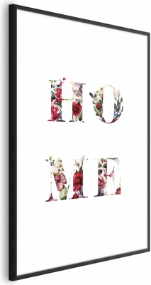 Produktbild von Posterpapier Poster - Home in Flowers 29.7x42 cm Text m-A-0910-ao-a
