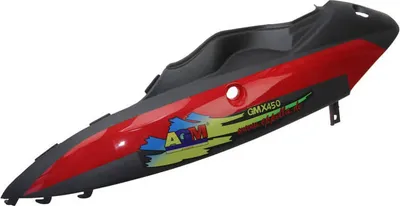 Produktbild von Heckverkleidung links hinten schwarz rot 1020409-RSM