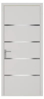 Produktbild von Eingangstür mit Türanschlag rechts - 218 x 96 cm - Aluminium - Weiß - ISALINA