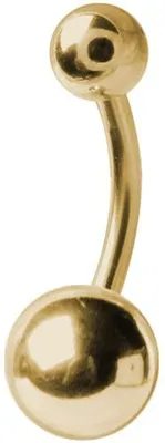 Produktbild von Karisma Gold 24 Karat Bauchnabelpiercing Edelstahl 5/8mm Kugeln Ohne Stein