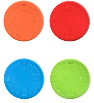Produktbild von Hunde Frisbee Scheiben 4 Stück Ø 17,8 cm für Hundetraining & Spielen
