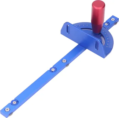 Image de Butée d'onglet pour scies circulaires de table, fabriquée avec précision en alliage d'aluminium, avec poignée coulissante et disque de fixation amovible