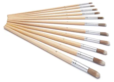 Produktbild von Harris Künstlerpinsel Set 11-teilig – Feine Rundpinsel 2 mm bis 12 mm für Hobby,
