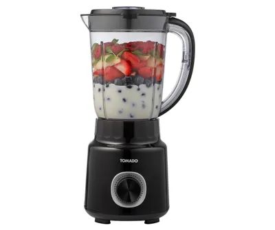 Produktbild von Tomado TBT1501B – Standmixer – Smoothie-Maker – 1,5 Liter – 2 Geschwindigkeitsstufen – 500 Watt – Pulsfunktion – Deckelsicherung – Schwarz