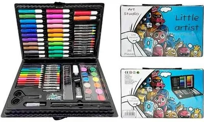 Image de Kit de peinture Alex Bog Little Artist 86 pièces Porte-documents Coloré