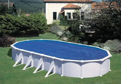 Produktbild von 400µ Isolierabdeckung für ovale Polyethylenpools - blau - 810 x 470cm