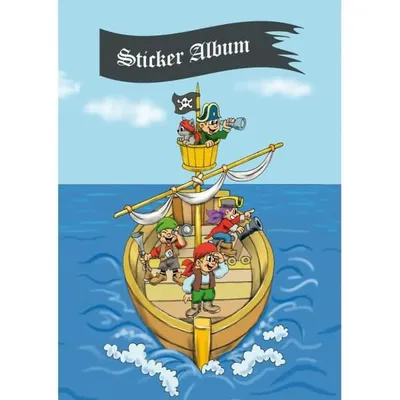 Produktbild von HERMA 15417 Stickeralbum Piraten Abenteuer DIN A5 leer (16 Seiten, beschichtetes Spezialpapier) Sticker Sammelalbum zum sammeln, 1 Stickerbuch für Jungen, blanko