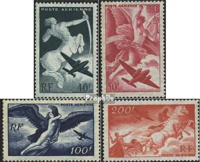 Produktbild von Briefmarken Frankreich 1946 Mi 748-751 (kompl.Ausg.) postfrisch Flugpost