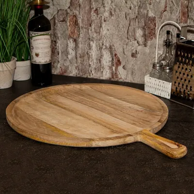 Produktbild von Holzbrett Schneidbrett Küchenbretter Pizzabrett Präsentation - 50,0 x 39,5 cm
