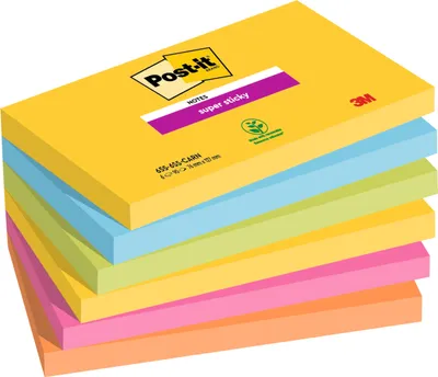 Obrázek produktu pro Post-it® Super Sticky – velké samolepicí lístky, 6 bloků