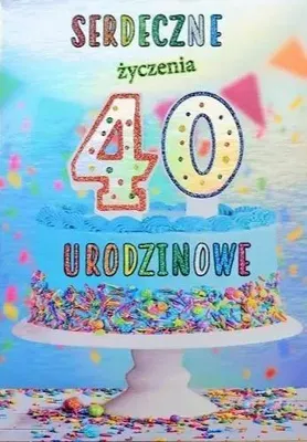 Immagine prodotto di Biglietto di auguri per i 40 anni TS42 - Trend