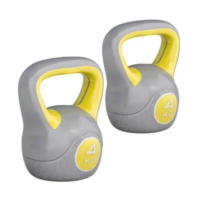 Produktbild von GORILLA SPORTS® Kettlebell - Set 8 kg Gewichte, Kunststoff - Kugelhantel, Schwunghantel, Kugelgewicht, Rundgewicht, Krafttraining