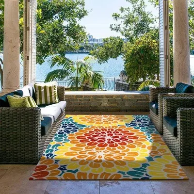 Produktbild von Famanu Outdoor-Teppich Wetterfest - Bunt 120 x 170 cm