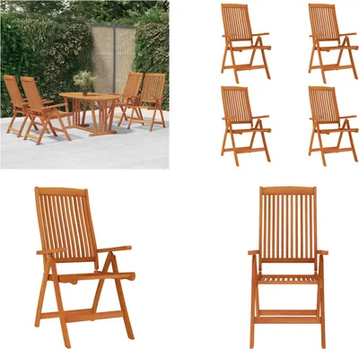 Immagine prodotto di vidaXL Sedie da giardino pieghevoli 4 pz. Legno massiccio di eucalipto - sedia da giardino - sedie da giardino - poltrona da giardino - sedia da esterno