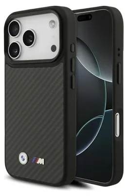 Produktbild von BMW M Polyamid Hybrid-Hülle kompatibel mit iPhone 17 Pro – Schwarz