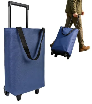Image de Chariot de courses 2 en 1, d'une capacité de 30 litres, avec fonction pliable