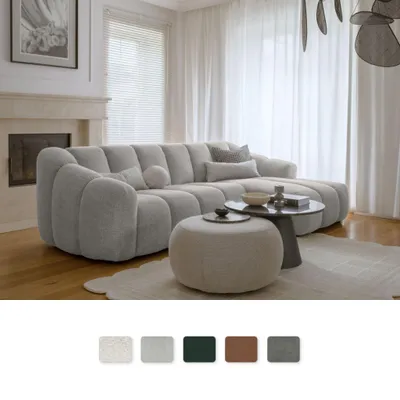 Produktbild von MIUFORM Shell S Sofa Armlehne RECHTS - 255x165 cm - Hellgrau - Modulsofa Couch