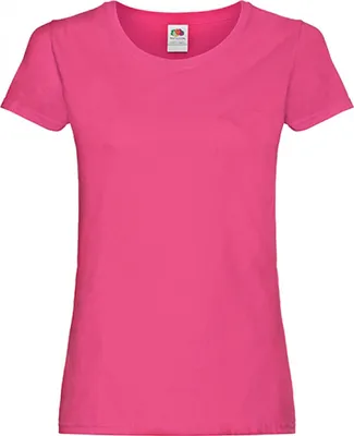 Produktbild von Fruit of the Loom 61-420-0 | Damen Original T Lady-Fit / Belcoro® Garn - Farbe: Fuchsia - Größe: XS