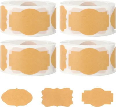 Produktbild von 1000 Stück Marmeladen Etiketten Selbstklebend Handmade Aufkleber Klebeetiketten