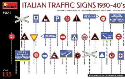 Produktbild von MINIART MA35637 Italian Traffic Signs (1930-40's)