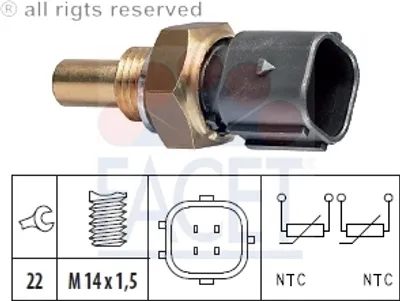 Produktbild von Facet Sensor, Kühlmitteltemperatur  7.3316
