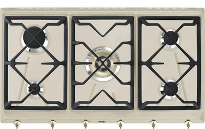 Produktbild von Smeg SRV896AVOGH2, Hafer, Integriert, Gaskochfeld, 5 Zone(n), 5 Zone(n), Groß
