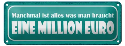 Produktbild von Blechschild Spruch 27x10cm manchmal alles was man braucht Dekoration