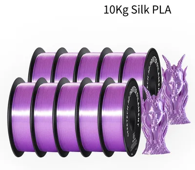 Obrázok produktu pre Filament do 3D tlačiarne – Silk PLA – 1,75 mm – cievka 10 kg – vákuovo balené – fialová