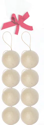 Image de Clairefontaine Pack. m 8 Boule de Noël 5cm ficelle
