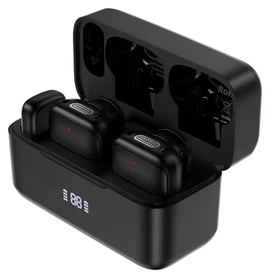 Image de Acefast, microphone USB-C sans fil avec suppression active du bruit par intelligence artificielle et étui de chargement, noir