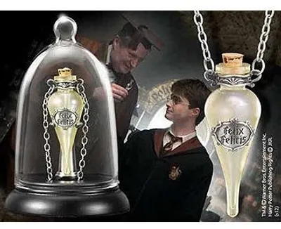 Imagen del producto de Colgante y expositor de Felix Felicis de Harry Potter