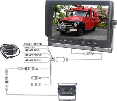 Obrázek produktu pro sada 10,1" monitoru s couvací kamerou a 10metrovým kabelem 4-PIN