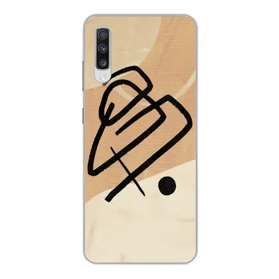 Produktbild von MuchoWow® Handyhülle Schutzhülle Hülle für Samsung Galaxy A70 Schwarz - Design - Braun Silikon Softcase Handy Hülle - Schutzhaube