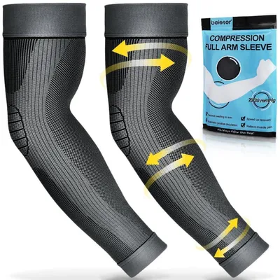 Produktbild von Kompressions Arm Sleeves 20-30 mmHg Schwarz L