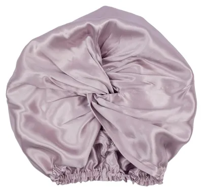 Zdjęcie produktu dla Jedwabny turban "Jasmine" z czystej jedwabiu morwowego, kolor różowy, uniwersalny rozmiar