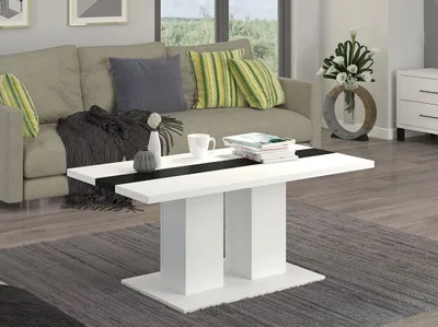 Image de Table basse ASHE - blanc / noir