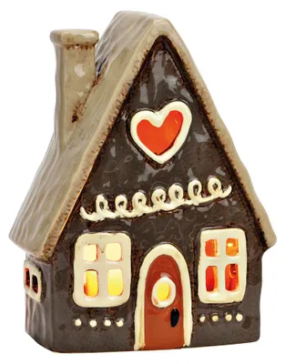 Productafbeelding van Lichthuis van aardewerk, Kleurrijk (B/H/D) 13x17x7cm