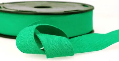 Obrázok produktu pre Oblekové lemovanie z bavlneného zmesi pre neoprénové obleky – dĺžka 3 m x šírka 11 mm – zelené