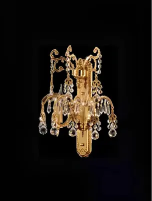 Produktbild von Goldene Wandlampe Wand Leuchten Wohnzimmer Lampen Luxus Wandleuchte