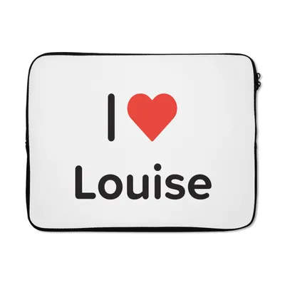 Produktbild von MuchoWow® Laptop Hülle 15 Zoll Ich liebe - Louise - Mädchen Laptoptasche - Laptoptasche - Sleeve - Rundum-Schutz