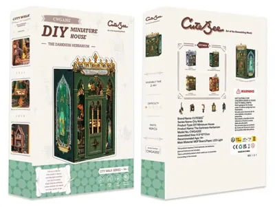 Produktbild von The Darkness Herbarium Cutebee DIY Book Nook Miniaturhaus 3D-Puzzle