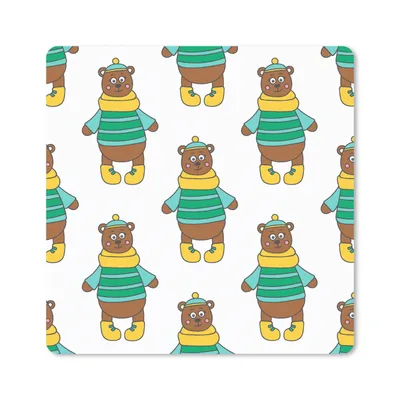 Produktbild von MuchoWow® Mauspad Mousepad Plüschtier - Bär - Muster 30x30 cm - Mousepads - Maus Mat - Pad - Mausunterlage - Gaming