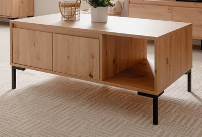 Produktbild von Couchtisch "Bastia" in Artisan Eiche Wohnzimmer Tisch mit Stauraum 100 x 60 cm