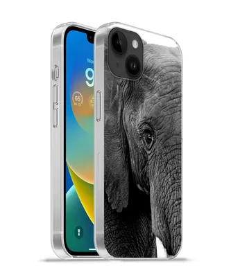 Produktbild von MuchoWow® Handyhülle Schutzhülle Hülle für Apple iPhone 14 Plus - Soft case Elefant - Tiere - Schwarz - Weiß - Natur Silikon Softcase Handy Hülle - Abbildung